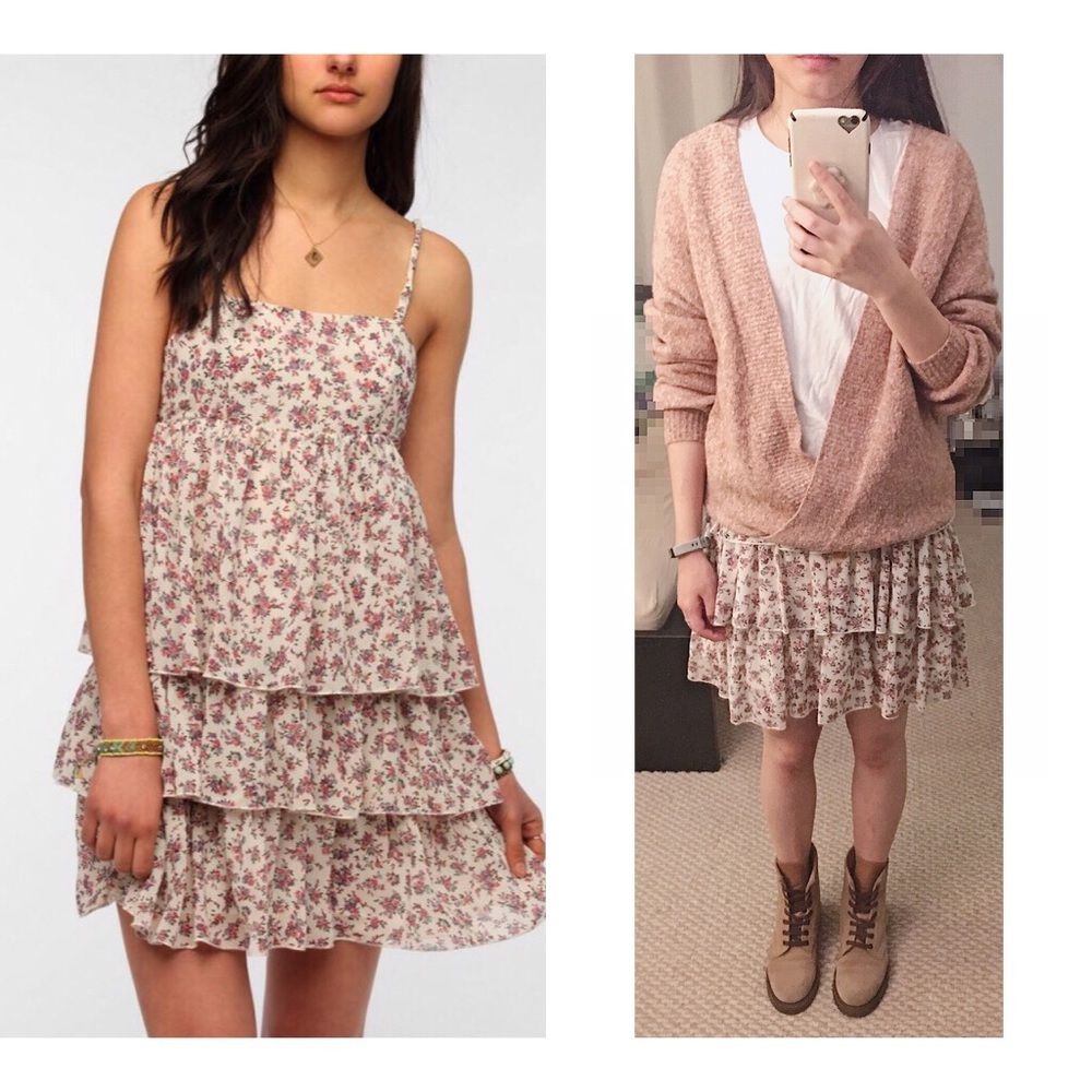 Urban Outfitters Hazel Ruffled Babydoll Dress